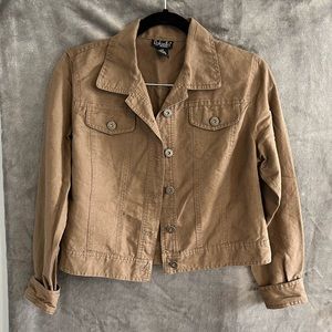 Rafaella Brown Cropped Jacket Size 10P